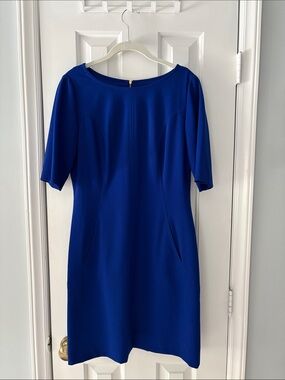 Tahari Royal Blue Sheath Dress
